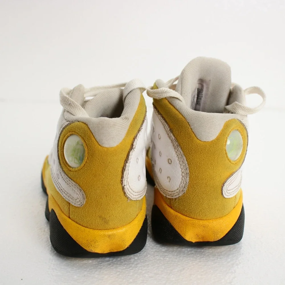 Nike Air Jordan 13 Retro Del Sol Shoes Sneakers White Yellow DJ3005-167 Kids 13C